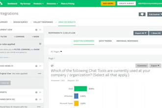 create surveys on survey monkey or google forms or decipher