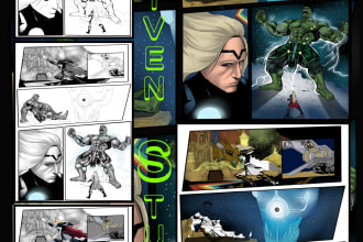 design comic book and custom illustration