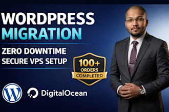 migrate wordpress website to digitalocean vps, AWS, or vultr with zero downtime