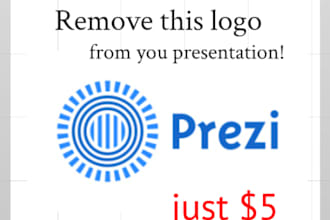 remove prezi logo and add your logo