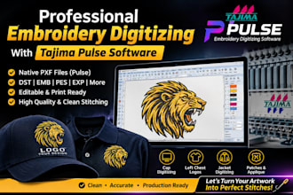 do embroidery digitizing in tajima pulse