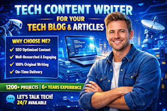 be tech content writer for technology blog or article