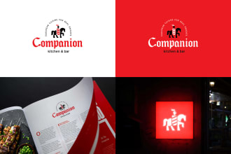create a logo or emblem design with font and sign