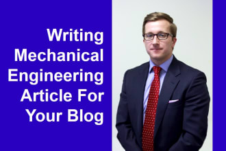 be writing mechanical engineering article for blog