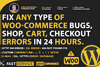 fix woocommerce bugs or customize pages in 2 hours