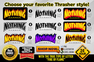 make you a custom thrasher logo and other brands