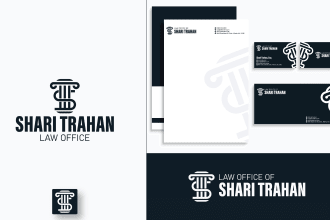 design modern law firm and lawyer logo with all files