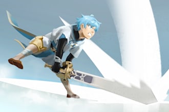 create full body character illustration and design