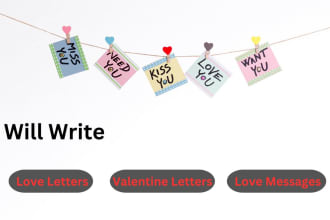 write your love letters and messages