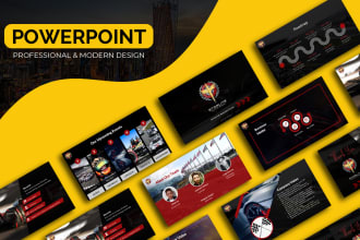 design a business powerpoint presentation or investor pitch deck