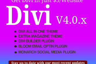 install divi on your wordpress website with lifetime update