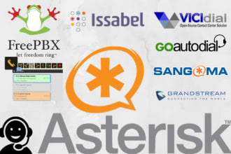 fix or setup your asterisk, vicidial, freepbx,issabel