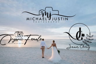 design a wedding photography signature logo