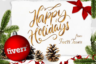 prepare christmas greeting card with your logo and branding colors
