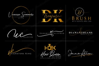 do luxury handwritten boutique fashion signature logo design