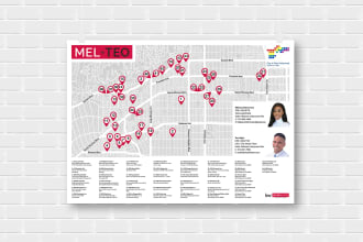 design modern business vector map of any location