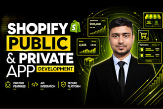 develop shopify public or private app for shopify store