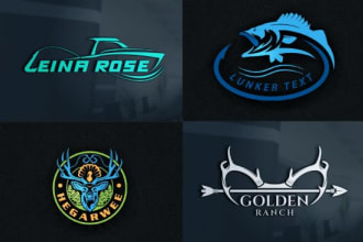 design outdoor camping fishing hunting custom logo
