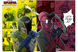 make concept art superhero character for anime style comic