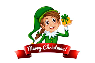 do creative and unique christmas logo design