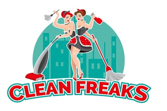 create a beautiful fun cleaning company logo