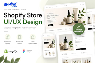 design shopify store UI UX in figma for higher conversion