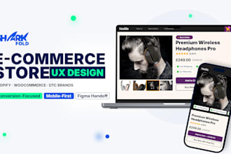 design shopify store UI UX in figma for higher conversion