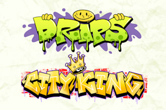 create handmade graffiti for your logo or your word