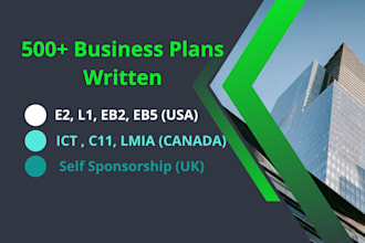 write an immigration business plan with 5 year financial forecasts