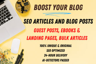 write well researched articles and blogs on any topic