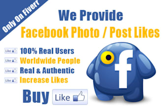 increase 500+ Facebook Photo / Post Likes in 24 hours or longer