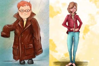 make children story book illustrations