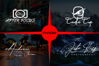design modern and unique signature photography logo