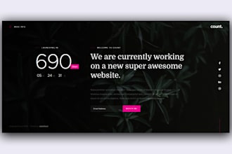 develop responsive landing page, coming soon page in 24 hours