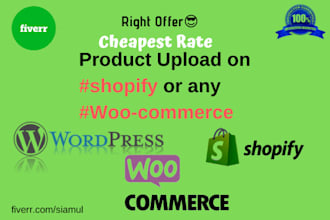 product upload specialist in shopify woocommerce store
