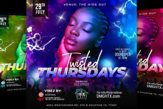 create concert flyer, event flyer, party flyer design