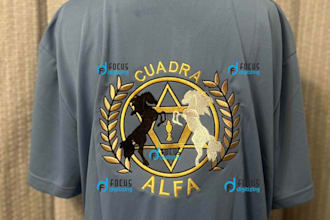do embroidery digitizing logo in dst, pes, emb, pxf in 1 hour