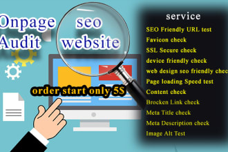 technical SEO on page audit website create report