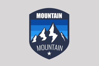 design a badge mountain logo adventure