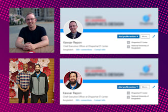 design your linkedin profile and cover image
