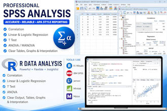 help spss r analyses, correlation, linear and logistic regression, t test, anova
