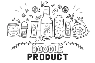 turn your product into doodle art illustration