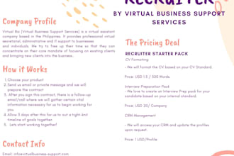 format high quality CV or resume for recruiter