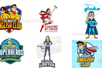 create awesome superhero mascot character and superhero mascot logo