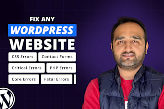 repair wordpress website and customize as per your need