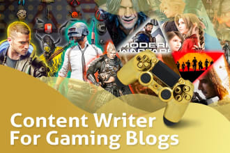 be your game content writer, article writer and rewriter