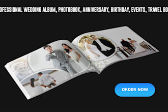 design professional wedding album, photobook, photo collage