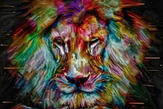 animal color abstract art