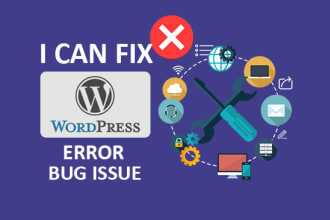 fix wordpress error bug or any issue within 1 to 3 hours
