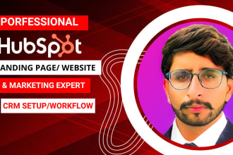 create hubspot landing pages, and websites, and set up hubspot CRM